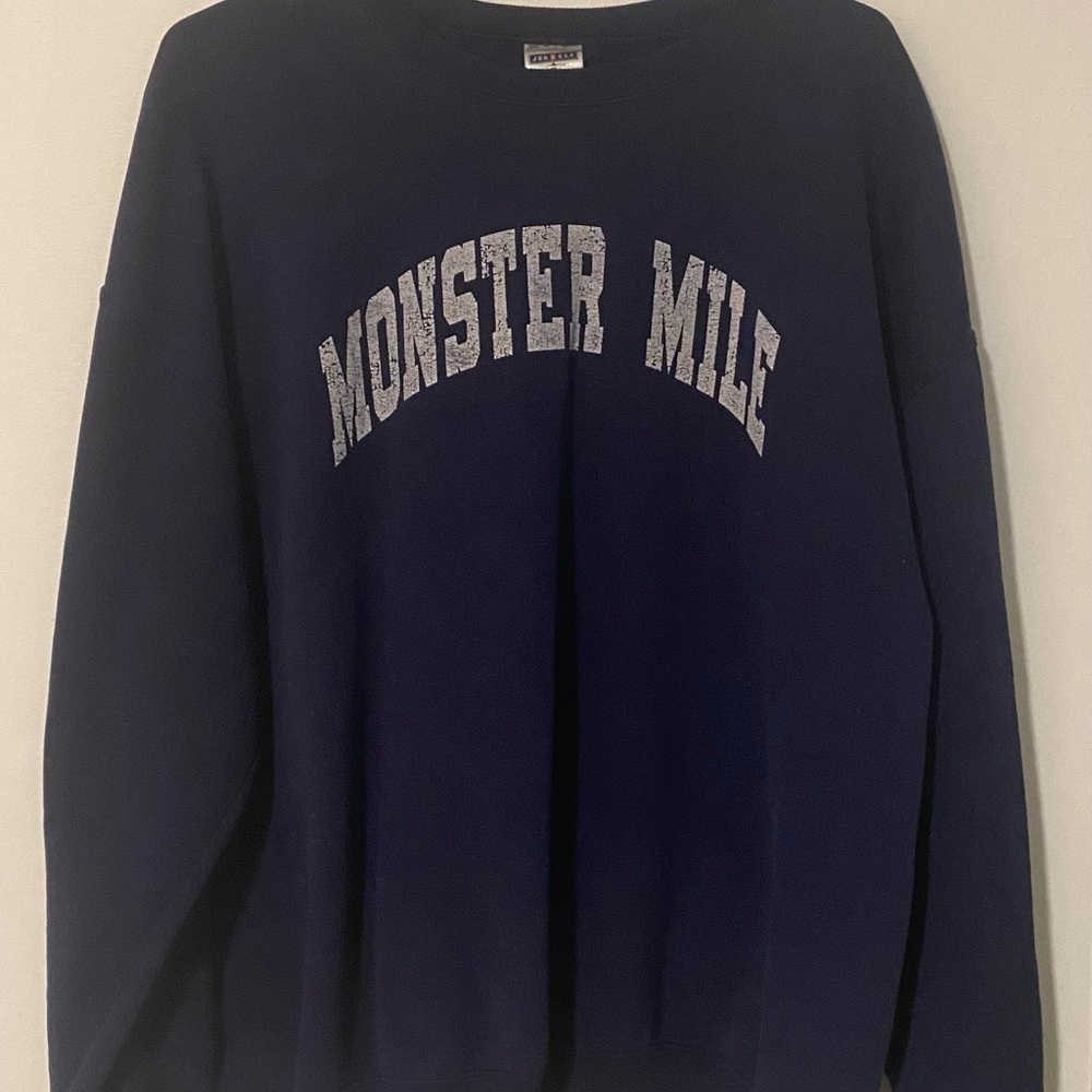 Jerzees Monster Mile Dark Blue Crewneck Sweater